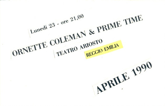 Teatro Ariosto - Festival Coleman (Reggio Emilia Jazz '90)